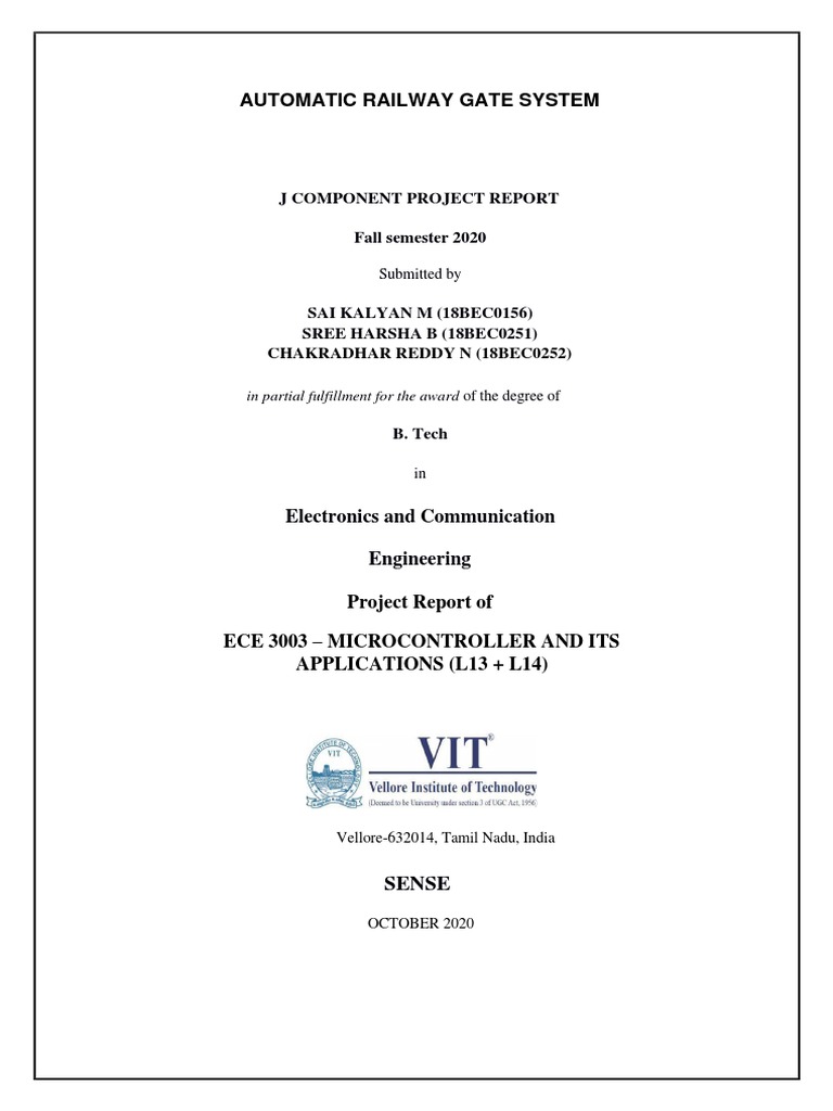 Automatic Railway Gate System Report | PDF | Microcontroller | Flash Memory