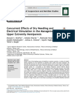 Concurrent Effects of Dry Needling and Electrical Stimulation in The Management of Upper Extremity Hemiparesis