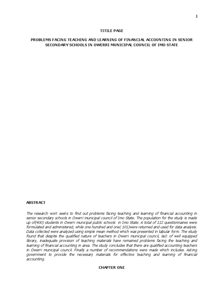Challenges in Teaching Financial Accounting | PDF | Behaviorism | Teachers