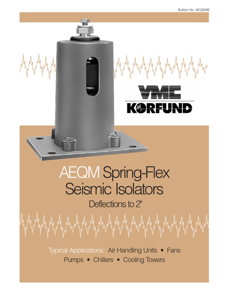 Spring-Flex Seismic Isolators: Deflections To 2" | PDF | Grey | Screw