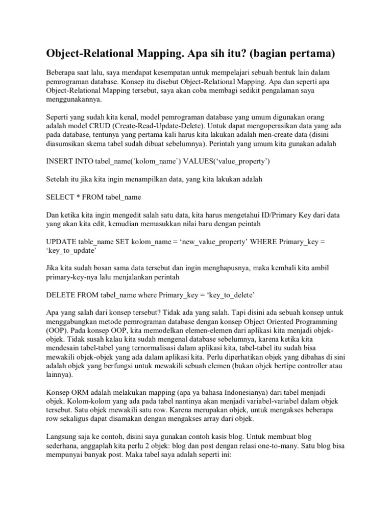 Referensi Orm Codeigniter Pdf Komputer