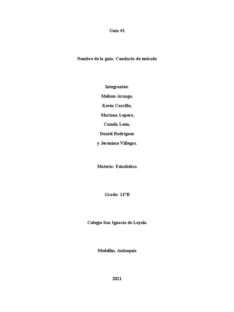 Primera Guía de Estadística (Versión Final, Entregable) | PDF ...