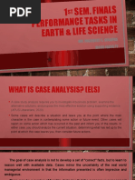 1 Sem. Finals Performance Tasks in Earth & Life Science: Mr. Ingiebert E. Sulapas Mcss Faculty