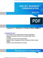 Bus 251: Business Communication: Spring 2019