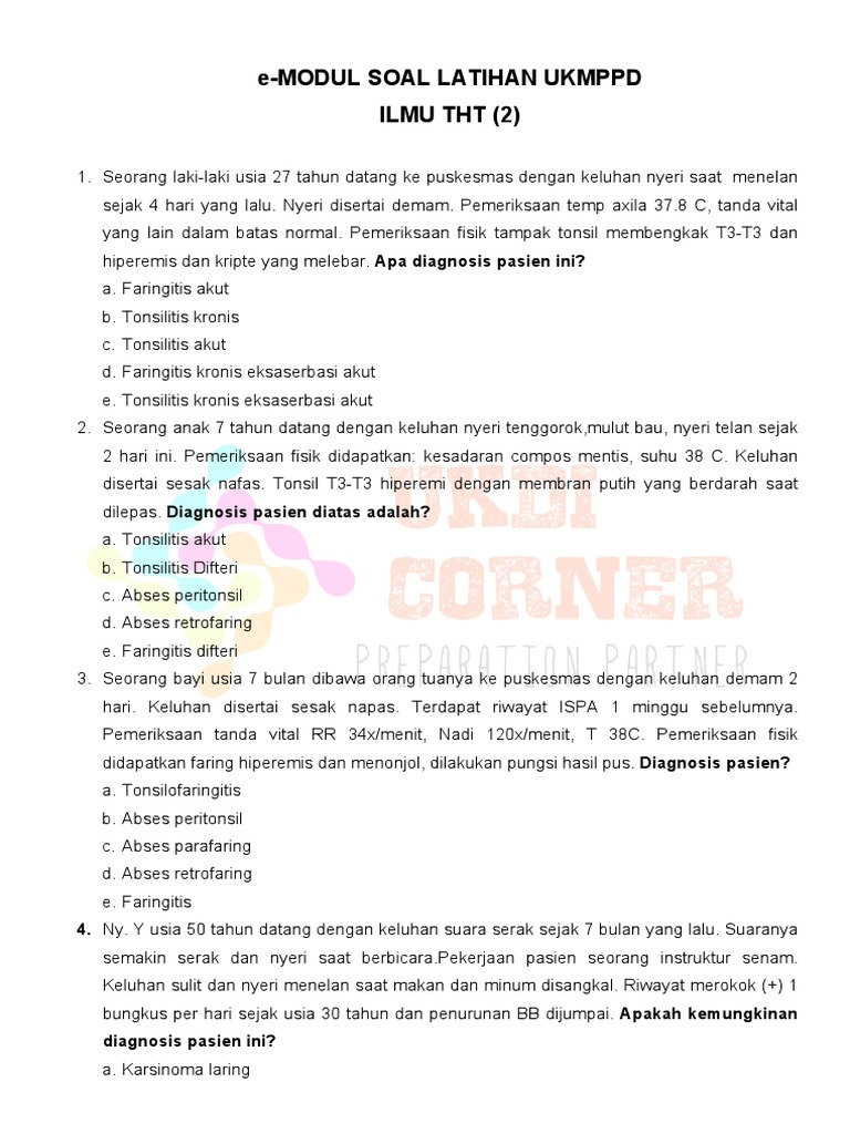 E-Modul Soal UKMPPD THT 2 - Out | PDF | Pengembangan Diri