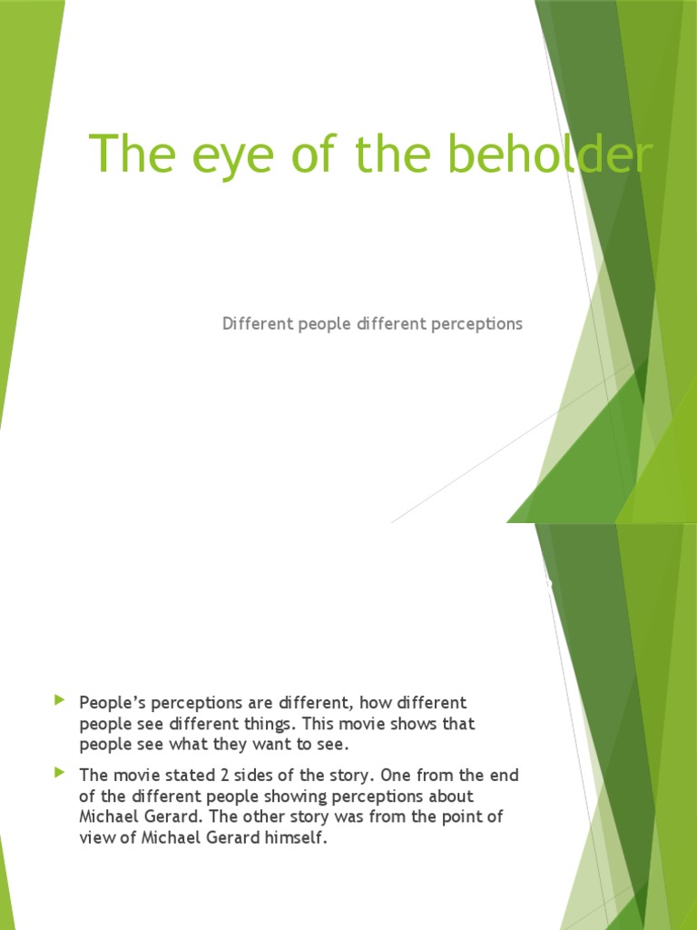 The Eye of The Beholder Case Study | PDF