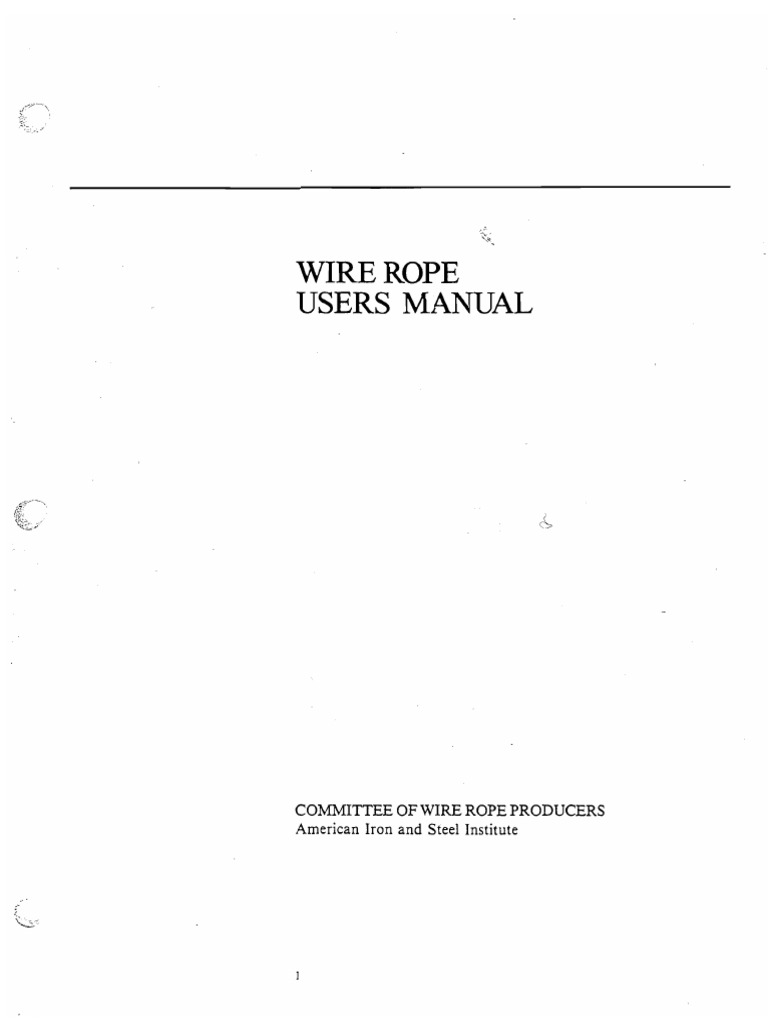 Wire Rope Users Manual PDF Wire Rope