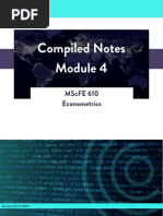 Compiled Notes: Mscfe 610 Econometrics