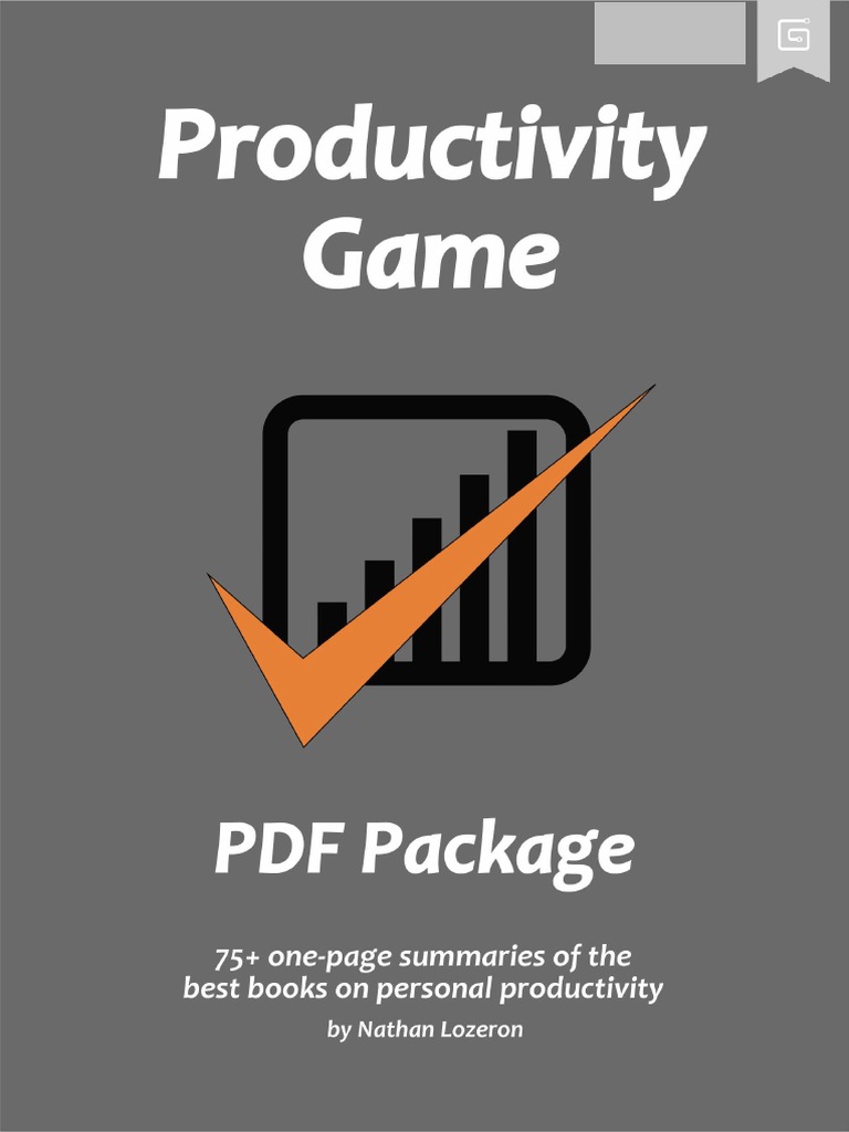 Productivity Game PDF Package - Jan 2020, PDF, Mindset