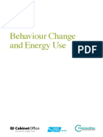 Behaviour Change and Energy Use