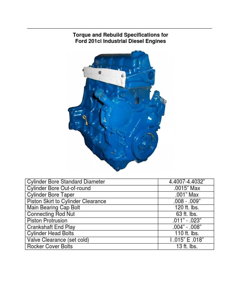 Ford BSD-444 4.4L 8V L4 | PDF