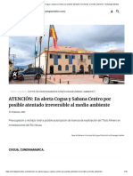 ATENCIÓN - en Alerta Cogua y Sabana Centro Por Posible Atentado Irreversible Al Medio Ambiente - Extrategia Medios