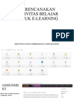 Merencanakan Aktivitas Belajar Untuk E-Learning