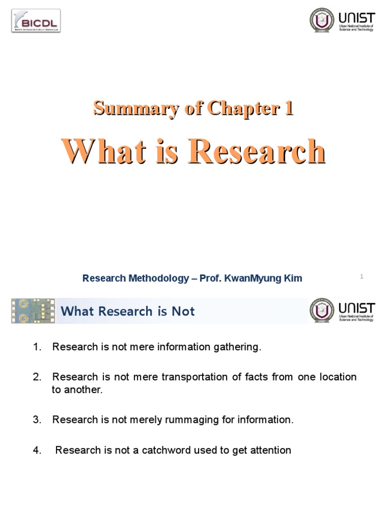 Summary of Chapter 1 | PDF | Cognition | Science