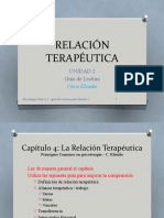 RELACIÓN TERAPÉUTICA Guía de Lectura - Unidad 2