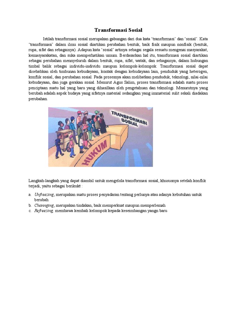 Mengelola Transformasi Sosial dan Koeksistensi | PDF | Ilmu Sosial ...