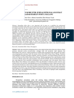 Penerapan Kode Etik Jurnalistik Dalam Surat Kabar Harian Surya Malang