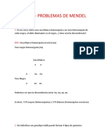 BIOLOGIA Ejercicios de Mendel