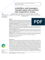 Shareholders and Managers As Principal-Agent Hierarchies and Cooperative Teams