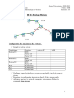 TP 2: Routage Statique: Configuration Des Machines Et Des Routeurs