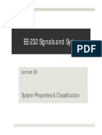 EE-232 Signals and Systems: System Properties & Classification