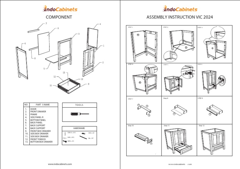 Step Asembly Instruction Vic 2024 PDF Manufactured Goods Hardware