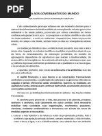 CARTA AOS GOVERNANTES DO MUNDO