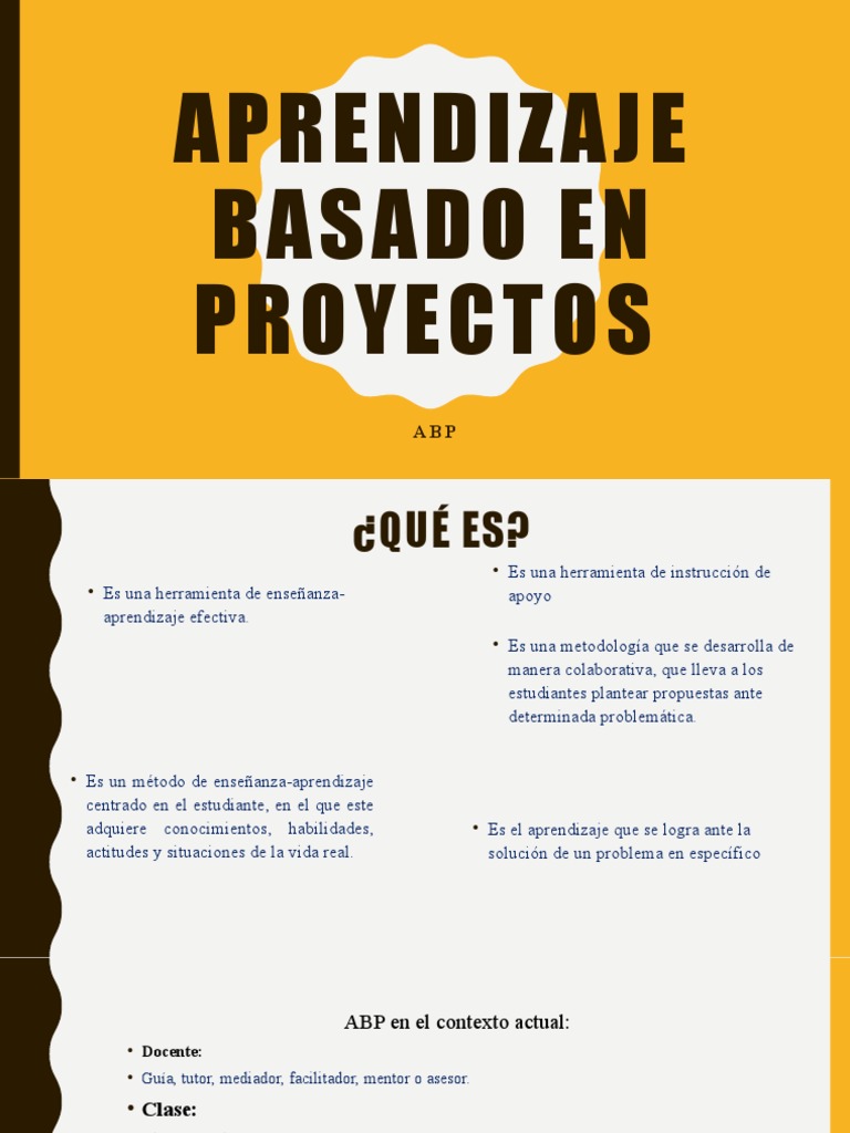 Aprendizaje Basado en Proyectos | PDF | Plan de estudios | Aprendizaje