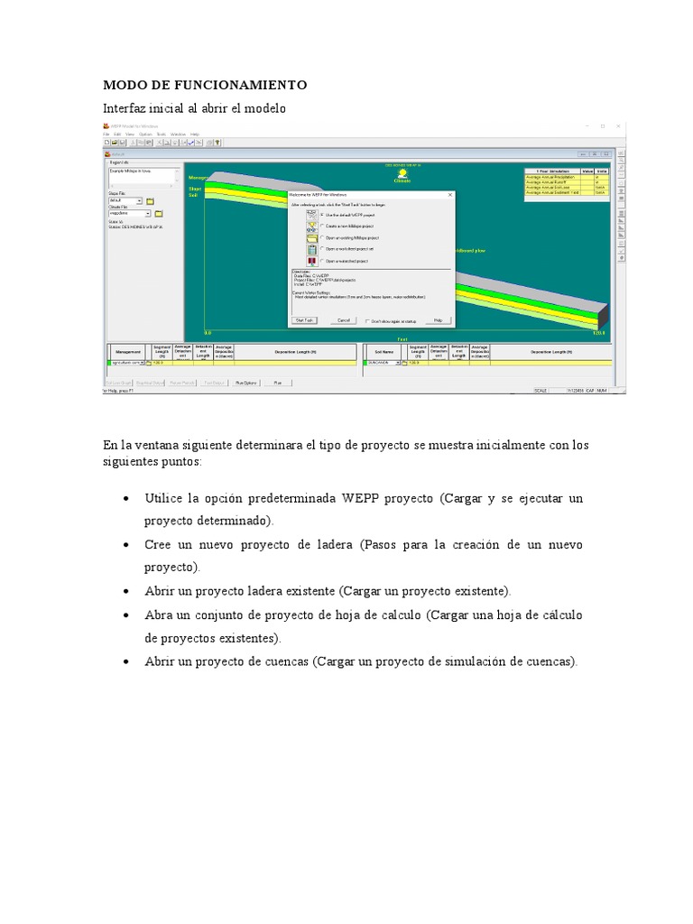 Guía de Uso del Modelo WEPP para Proyectos | PDF | Clima | Ventana ...