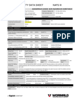 Material Safety Data Sheet Nafs Iii: Dangerous Goods. Non Hazardous Substance