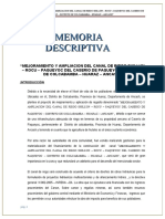 Memoria Descriptiva