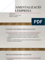 Departamentalización de La Empresa