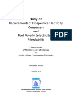 Study On Requirements of Prospective Electricity Consumers and Fuel Poverty (Electricity) & Affordability