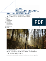 A dose diária recomendada de vitamina B12