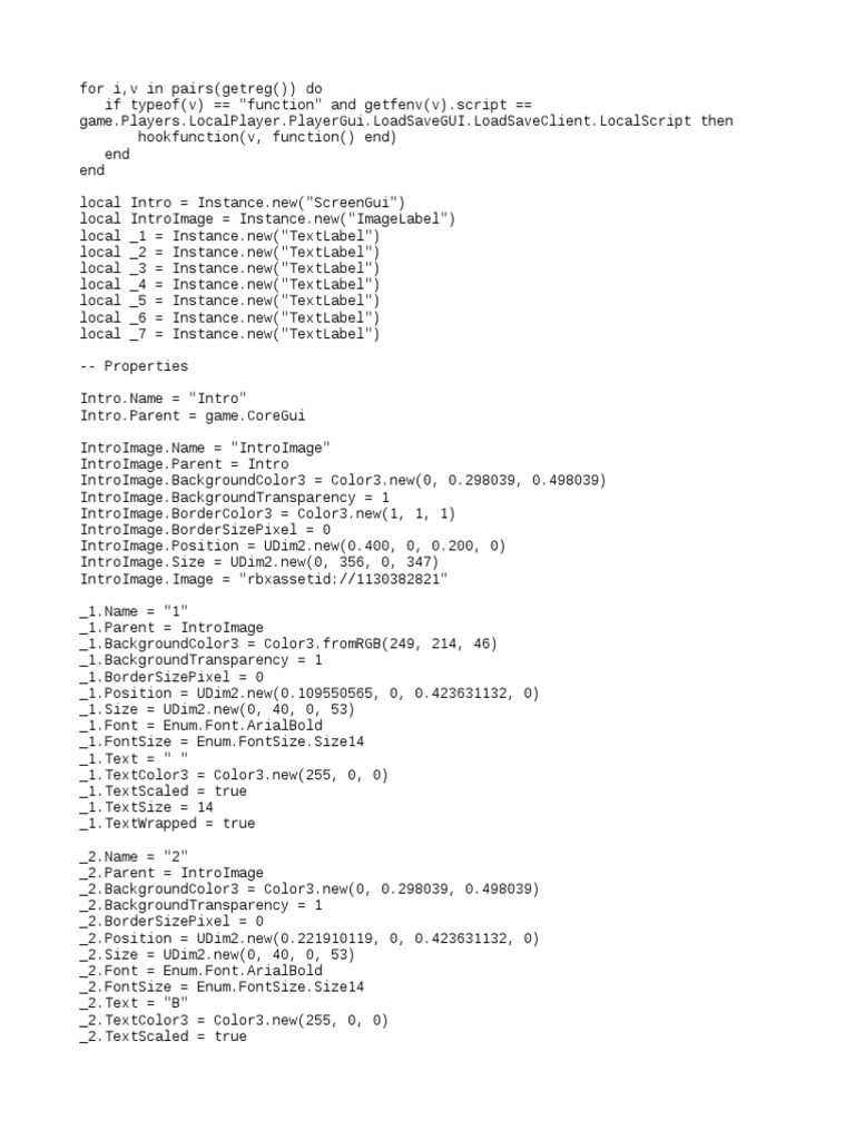 Bloods GUI for Lumber Tycoon 2 | PDF | Software | Computer Science