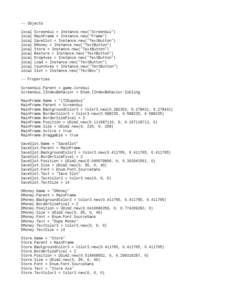Lumber Tycoon 2 Money Script PDF Computer Science Software