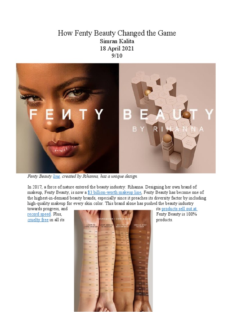 Fenty Beauty's Impact on Inclusivity | PDF | Cosmetics | Toiletry