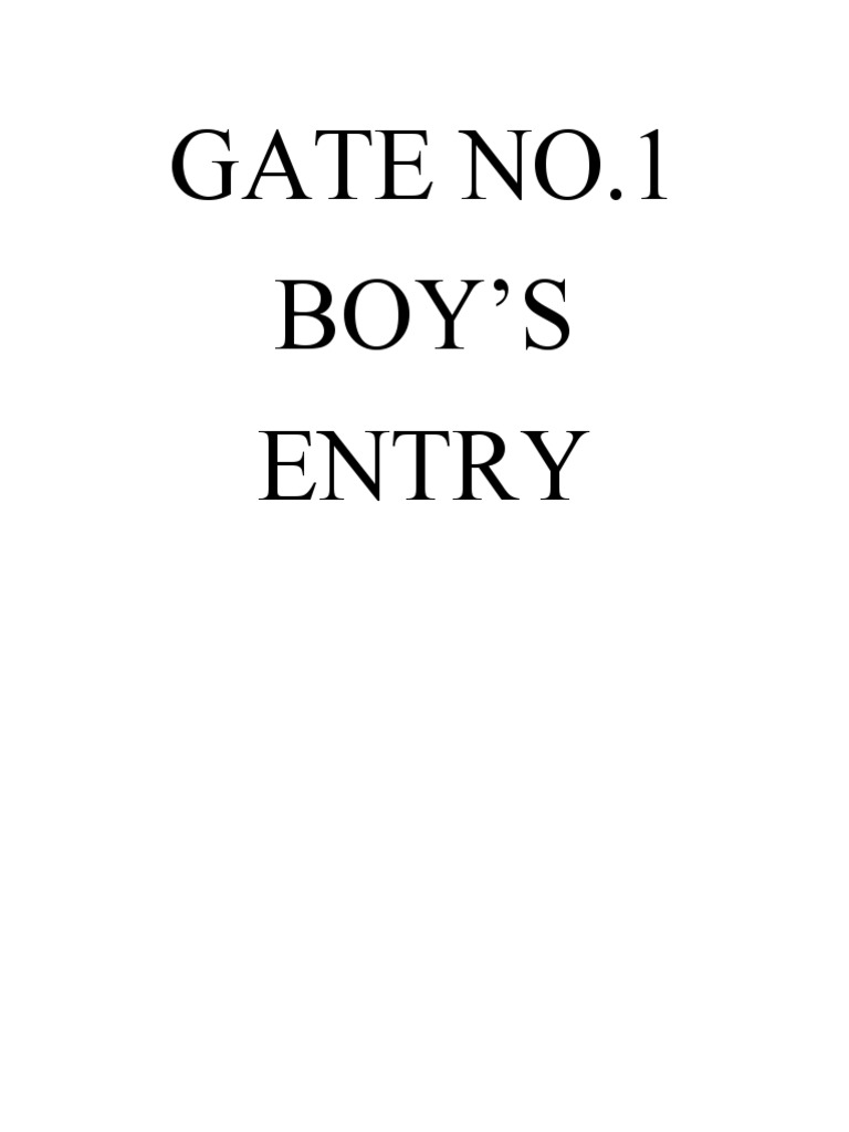Gate No | PDF