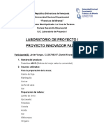 Planilla de Laboratorio de Proyecto I Formatos