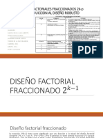 Diseño factoriales fraccionados 2k−p introducción al diseño robusto
