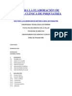 Guía para La Elaboración de Historia Clínica de Psiquiatría