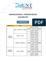 Horarios Ingles Programa Adultos Abril 2021