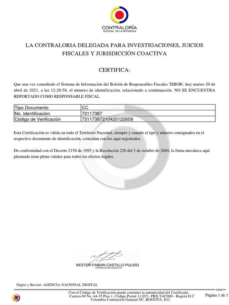Certificado | PDF | Finanzas y dinero