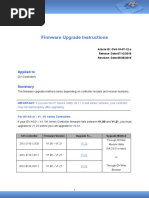 Firmware Upgrade Instructions: Applied To