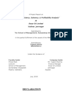 Declaration: "Liquidity, Efficiency, Solvency, & Profitability Analysis"