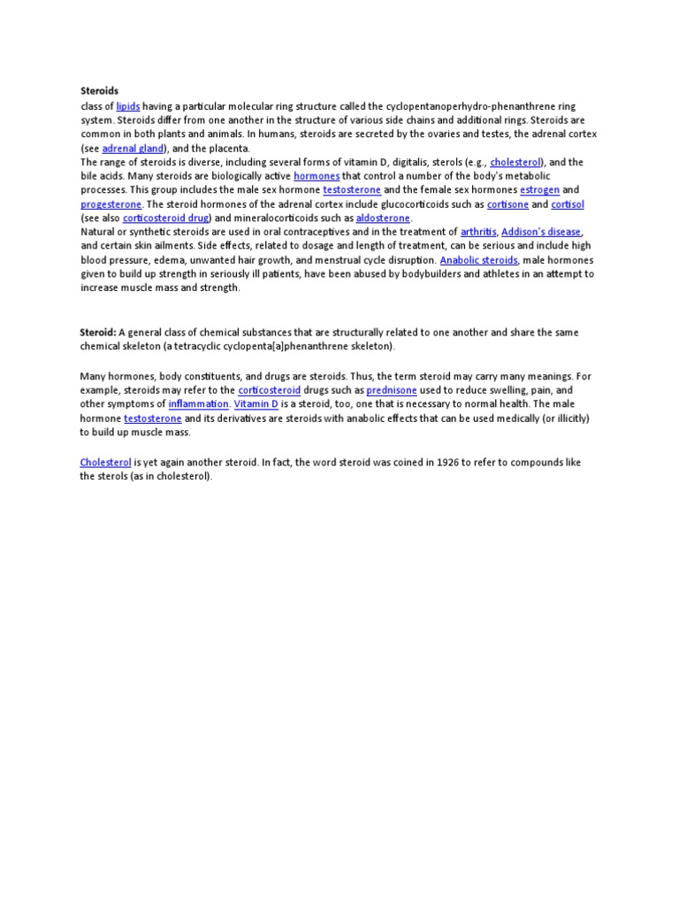 Steroids | PDF