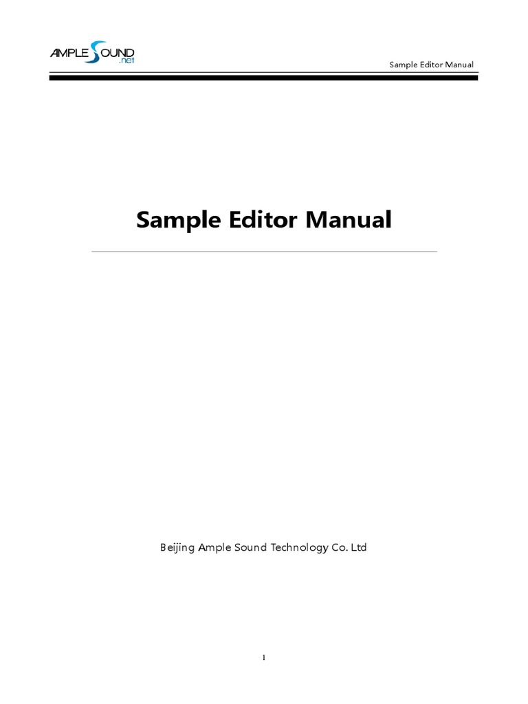 Sample Editor User Guide | PDF | Science & Mathematics | Computers