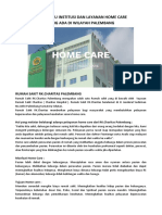 Tugas 2 INSTITUSI DAN LAYANAN HOME CARE DI PALEMBANG