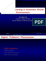 Astronomy Learning in Immersive Virtual Environments