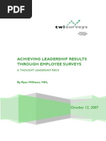 Download Employee Survey Process Achieving Leadership Results Ryan Williams Oct 2007 by Ryan Williams SN5042294 doc pdf